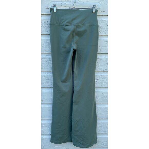 Yogalicious Leggings Flare Lux Harmony Small Sage Green Stretch Yoga Lounge Pant - Picture 2 of 4